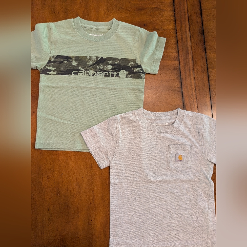 Carhartt Kids' Green and Gray T-Shirts